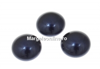 Swarovski, crystal pearl cabochon, night blue, 8mm - x2