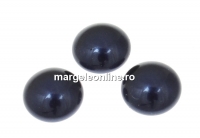 Swarovski, crystal pearl cabochon, night blue, 16mm - x1