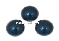 Swarovski, crystal pearl cabochon, petrol, 8mm - x2
