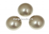 Swarovski, crystal pearl cabochon, platinum, 6mm - x2