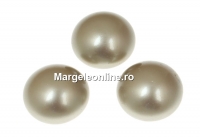 Swarovski, crystal pearl cabochon, platinum, 8mm - x2