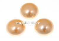 Swarovski, cabochon perla cristal, peach, 10mm - x2