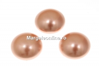 Swarovski, cabochon perla cristal, rose peach, 6mm - x2