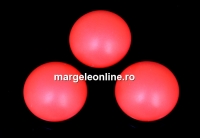 Swarovski, crystal pearl cabochon, neon red, 10mm - x2
