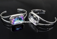 Baza bratara placata cu argint Swarovski 4627 de 27x18.5mm - x1