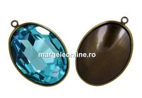 Baza pandantiv bronz pt Swarovski 4127 de 30x22mm - x1