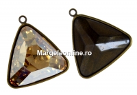 Baza pandantiv bronz pt Swarovski 4727 de 23x23mm - x1