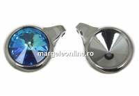 Baza pandantiv negru gun  pt Swarovski rivoli 1122 de 12mm - x1