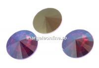 Swarovski, rivoli, fuchsia shimmer, 14mm - x1