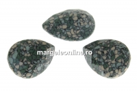 Swarovski, fancy picatura, marbled seagreen, 14x10mm - x1