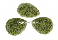 Swarovski, drop fancy, marbled yellow, 14x10mm - x1
