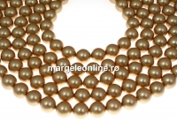 Swarovski pearl, vintage gold, 12mm - x10