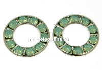 Swarovski, disc placat cu rodiu, pacific opal, 15.5mm - x1