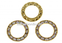 Swarovski, disc placat cu aur, aurore boreale, 15.5mm - x1