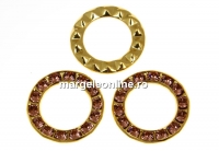 Swarovski, disc placat cu aur, blush rose, 15.5mm - x1