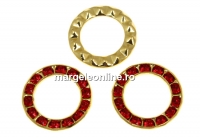 Swarovski, disc placat cu aur, light siam, 15.5mm - x1