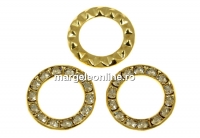 Swarovski, disc placat cu aur, golden shadow, 15.5mm - x1