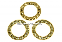 Swarovski, disc placat cu aur, jonquil, 15.5mm - x1