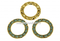 Swarovski, disc placat cu aur, pacific opal, 15.5mm - x1