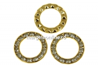 Swarovski, disc placat cu aur, silver shade, 15.5mm - x1