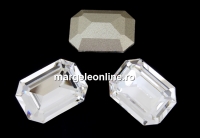 Swarovski, fancy rectangle, crystal, 14x10mm - x1