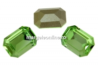 Swarovski, fancy rectangle, peridot, 14x10mm - x1