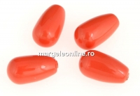 Perle Swarovski picatura, coral, 15x8mm - x2