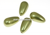 Perle Swarovski picatura, light green, 15x8mm - x2