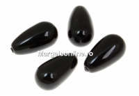 Perle Swarovski picatura, mystic black, 11.5x6mm - x2