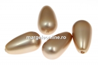 Perle Swarovski picatura, powder almond, 11.5x6mm - x2