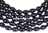 Margele Swarovski perle picatura, dark purple, 11x8mm - x2