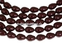 Margele Swarovski perle picatura, maroon, 11x8mm - x2