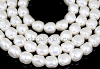 Margele Swarovski perle candy, white, 8mm - x4