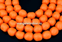 Margele Swarovski perle candy, neon orange, 10mm - x2