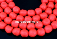 Margele Swarovski perle candy, neon red, 10mm - x2