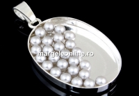 Swarovski no hole pearls, light grey, 2mm - x50