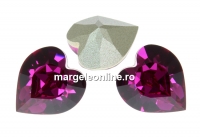 Swarovski, fancy chaton inima, fuchsia, 5.5mm - x4