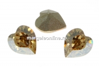 Swarovski, fancy inima, golden shadow, 15.4mm - x1