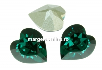 Swarovski, fancy inima, emerald, 15.4mm - x1