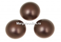Swarovski, crystal cabochon pearl, velvet brown, 6mm - x2