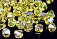 Swarovski, margele bicone, light topaz shimmer, 4mm - x20