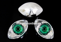 Swarovski, rivoli cabochon Eye, emerald, 18mm - x1