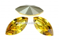 Swarovski navette, fancy chaton, light topaz, 10mm - x4