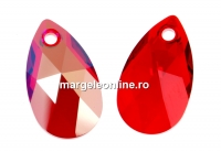 Swarovski, drop pendant, light siam shimmer, 16mm - x1