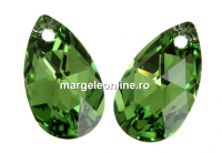 Swarovski, pand. picatura, peridot comet argent, 16mm - x1