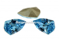 Swarovski, fancy rivoli Slim Trilliant, aquamarine, 7.8mm - x2