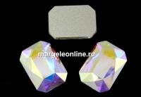 Swarovski, cabochon dreptunghi, aurora boreale, 14x10mm - x1