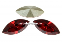 Swarovski navette, fancy chaton, scarlet, 6mm - x4