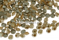 Swarovski, chaton PP18, white opal gold. shadow, 2.5mm - x20