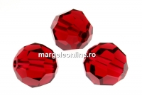 Swarovski, margele rotund fatetat, scarlet, 4mm - x10